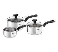 Comfort Max Lot 3 Casseroles 14/16/18cm + 2 Couvercles, Inox Induction, Base Thermo-Fusion, Graduations