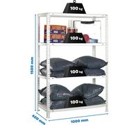 COMFORT PLUS 4/400 Rayonnage métallique GALVA