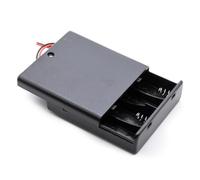 Comforty Lot de 2 supports de batterie, compartiment à piles avec interrupteur marche/arrêt pour 4 piles, pour jouets, lampes de poche et autres appareils électroniques qui utilisent des piles AA.