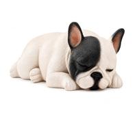 Comfy Hour Doggyland Collection Figurine de Bouledogue français allongé de 15,2 cm en polyrésine réaliste pour décoration d'intérieur, Noir et Blanc
