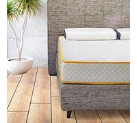 Comfy Line - Matelas carré et Demi-Matelas en Mousse à mémoire de Forme 140x190 h 22 cm. Orthopédie différenciée à 7 Zones. Doublure en Coton Frais et Respirant.