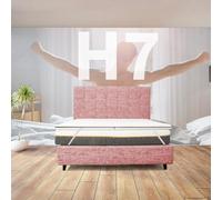 Comfy Line Topper rigide carré et demi 130 x 190 cm, topper orthopédique contre les maux de dos, hauteur 7 cm | Topper déhoussable hypoallergénique avec élastiques pour fixation - Mod FISIO H7