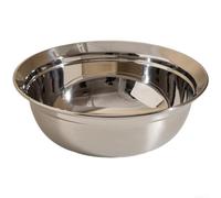 ComfyHarbor 316 Grand bol mélangeur à paroi profonde avec bord verseur, passe au lave-vaisselle, pour pâte, salade, marinade, résistant à la chaleur et au froid, argenté (24 cm)