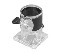 ComfyHarbor Base de défonceuse transparente avec bouton réglable, housse de protection en plastique pour le travail du bois pour machine de coupe de bordure, 95 x 83 x 106 mm, noir