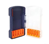ComfyHarbor Boîte de rangement en plastique pour forets à tige hexagonale, étui de rangement à 10 emplacements pour accessoires et pièces de robinet, étui rigide portable avec design à libération
