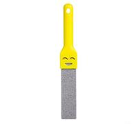 ComfyHarbor Brosse de nettoyage en pierre ponce, avec poignée, pour toilettes, lavabo, baignoire, nettoyage en profondeur des dépôts d'eau dure, outil de récurage de salle de bain, gris (jaune)