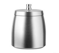 ComfyHarbor Cendrier de table coupe-vent en acier inoxydable avec couvercle - Pour intérieur et extérieur - Base antidérapante de grande capacité - Pour maison, bureau, bar, café, restaurant, fête (B)