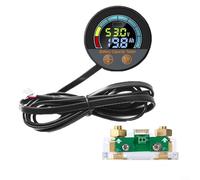 ComfyHarbor Coulombmètre numérique 5 en 1 Testeur de capacité de batterie 8-100 V avec shunt 500 A, écran LCD SoC pour LiFePO4/plomb-acide/RV/systèmes solaires, unité noire