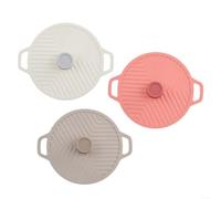 ComfyHarbor Couvercle alimentaire réutilisable en silicone extensible, résistant à la chaleur, avec poignée ergonomique, pour bols, casseroles et plats, fermeture sécurisée à pression négative, pour