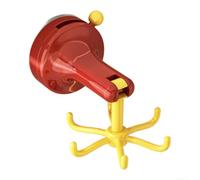 ComfyHarbor Crochet rotatif à ventouse pour cuisine, support mural à 360 degrés avec 6 crochets, support de rangement sans perçage pour spatules et cuillères, organisateur compact en plastique (B)