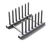 ComfyHarbor Égouttoir à vaisselle amovible avec plateau amovible, égouttoir compact et porte-ustensiles pour petit évier de cuisine, design peu encombrant pour jusqu'à 6 assiettes, 12 x 17 x 9,5 cm