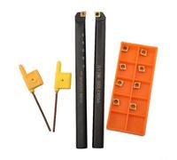 ComfyHarbor Ensemble porte-outils de tour S12M-SCLCR06 S12M-SCLCL06 CNC, avec 10 inserts en carbure CCMT060204, pour tournage et usinage des métaux