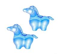 ComfyHarbor Figurine de cheval en cristal, élégante statue d'animal décorative pour salon, bibliothèque, chambre, bureau, artisanat de luxe léger (bleu)