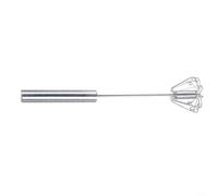 ComfyHarbor Fouet à main en acier inoxydable, batteur à œufs rotatif manuel pour mélanger la pâte, la crème et les sauces, outil de cuisine résistant à la rouille, facile à nettoyer, argent, 27 x 5 x