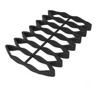 ComfyHarbor Grille à rôtir en silicone, résistante à la chaleur, antiadhésive, pour poulet, support réversible, pour vaisselle de cuisine, facile à nettoyer, passe au lave-vaisselle (noir)