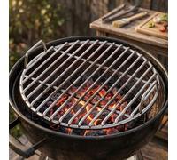 ComfyHarbor Grille BBQ Acier Ronde avec 28cm Résistante Grille BBQ Acier | Acier inoxydable , résiste à la rouille, , 28cm, pour idéal cuisson haute température