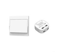 ComfyHarbor Interrupteur mural intelligent sans fil RF433 MHz, récepteur à bouton-poussoir auto-alimenté, pour contrôle de l'éclairage de la maison, hôtel, hôpital, pas de batterie nécessaire