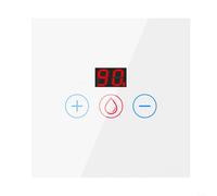 ComfyHarbor Interrupteur mural WiFi 4400 W robuste pour chauffe-eau AC, surveillance de l'énergie en temps réel, commande vocale compatible avec Alexa Assistant, panneau en verre 86 x 86 mm, noir