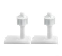 ComfyHarbor Kit complet de réparation de charnière de siège de toilette, boulons en plastique blanc, vis, rondelles, plaques coulissantes, convient à la plupart des sièges de toilette standard (B)