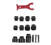 ComfyHarbor Kit d'adaptateur de robinet extractible de 12 pièces, connecteur fileté polyvalent avec tailles G1/2 et 5/8-18UN, adaptateurs de buse de pulvérisation d'évier en plastique ABS pour cuisine