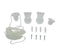 ComfyHarbor Kit de fixation pour store enrouleur de 25 mm avec supports et chaîne à perles, pièces de réparation à faire soi-même pour fixation sur le dessus ou sur le devant, matériel de rechange en