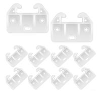 ComfyHarbor Lot de 10 glissières de tiroir en plastique blanches pour armoire de cuisine vintage, armoire, buffet, 5,8 x 4,1 x 0,7 cm