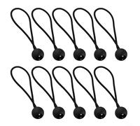 ComfyHarbor Lot de 10 sangles souples absorbant les chocs pour parasol déporté - Corde de 4,5 mm - Noir