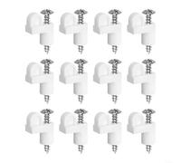 ComfyHarbor Lot de 12 clips décalés pour moustiquaire de fenêtre de 1,9 cm, fixation en plastique PP robuste pour un support sûr, facile à installer avec des vis pour s'adapter aux châssis standard
