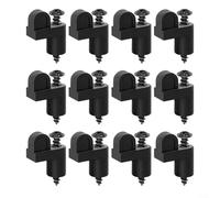 ComfyHarbor Lot de 12 clips décalés pour moustiquaire de fenêtre de 3/8", fixation en plastique PP robuste pour un support sûr, facile à installer avec des vis pour s'adapter à un châssis standard