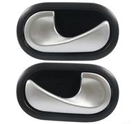 ComfyHarbor Lot de 2 poignées de porte intérieure de voiture en ABS chromé de rechange pour Renault MK3/Megane II/Clio/Berlingo, OEM 8200174075/8200174074, argent