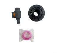 ComfyHarbor Lot de 2 raccords de réservoir d'eau en PVC avec valve droite 3/4, raccords à connexion rapide avec butée de mamelon revêtue de caoutchouc et ruban adhésif rose pour l'irrigation de jardin