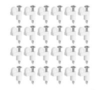 ComfyHarbor Lot de 24 clips décalés pour moustiquaire de fenêtre de 1,9 cm, fixation en plastique PP robuste pour un support sûr, facile à installer avec des vis pour s'adapter aux châssis standard