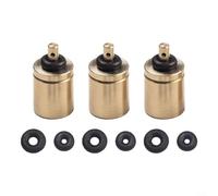 ComfyHarbor Lot de 3 adaptateurs de recharge de gaz de camping en cuivre, connecteur de buse de valve de gonflage, pour cylindre, léger, 6 g, accessoire de remplissage de poêle d'extérieur, pour