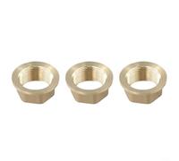 ComfyHarbor Lot de 3 écrous arrière en laiton pour robinet mitigeur monobloc de 32 mm, écrou de verrouillage à filetage fin pour installation de robinet de lavabo de cuisine, doré