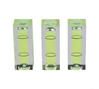 ComfyHarbor Lot de 3 mini niveleurs à bulles carrés pour le travail du bois, outil de précision en acrylique pour accrocher un cadre photo, calibrage de trépied d'appareil photo, 15 x 15 x 40 mm