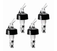 ComfyHarbor Lot de 4 becs verseurs à liqueur de 30 ml pour vin rouge et spiritueux avec mécanisme de distribution à roulement à billes compatible avec col de bouteille standard, bec verseur, huile