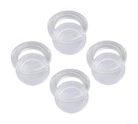 ComfyHarbor Lot de 4 trous de parasol pour table de terrasse en verre, réduit les secousses et les rayures, matériau PVC, convient pour 4,7 cm/6,1 cm de diamètre (transparent)