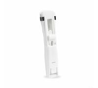 ComfyHarbor Mini agrafeuse compacte avec poignée antidérapante et construction en plastique, pince à papier portable pour relier des fichiers et des documents à la maison ou au travail, (blanc)