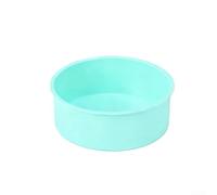 ComfyHarbor Moule à gâteau rond en silicone souple et anti-adhésif pour gâteaux de mariage avec base amovible - Démoulage facile - 20 cm - Vert - Hauteur : 15,2 cm