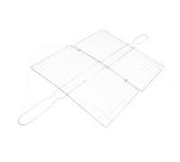 ComfyHarbor Panier de barbecue en acier inoxydable rotatif à 360° pour cuisson en plein air, camping, viande et légumes, 19,5 x 34,5 cm