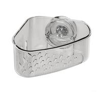 ComfyHarbor Panier de rangement d'angle à ventouse, égouttoir pour évier, avec drainage creux, pour cuisine, salle de bain, douche, organisateur peu encombrant, pour éponges, brosses, installation