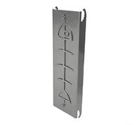 ComfyHarbor Planche à saumon flamme en acier inoxydable 201, 52 x 11,5 cm, grille de cuisson sans odeur pour brasero, passe au lave-vaisselle, accessoire de barbecue pour camping et fêtes