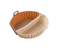 ComfyHarbor Plaque de cuisson en silicone avec séparateur, poêle anti-adhésive haute température pour friteuse à air, four, cookies, gâteaux, muffins, facile à nettoyer, réutilisable, 20 x 20 cm (A)