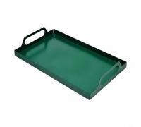 ComfyHarbor Plateau de service en métal, grande étagère de rangement carrée, avec poignée, design d'angle non fermé, pour l'organisation de la cuisine et de la salle à manger, plateau en acier au