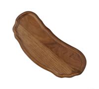 ComfyHarbor Plateau de service ovale irrégulier en bois massif naturel, pour fruits, desserts, collations, fromages, 29,5 x 13 cm, pour décoration de salle à manger