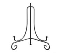 ComfyHarbor Présentoir rond en fer pour gâteau à thé, pour cadre photo, dessert, pâtisserie, cupcakes, décoration de fête de cuisine, base de support robuste à suspendre (2 noirs)