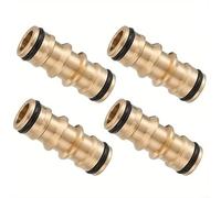 ComfyHarbor Raccord double en laiton, extension de tuyau d'eau à connexion rapide, pour irrigation de jardin, raccord mamelon en cuivre anti-fuite, pour réparation de plomberie domestique