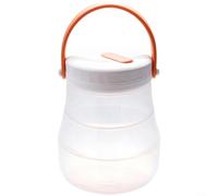 ComfyHarbor Récipient de conservation alimentaire pliable en silicone avec poignée, seau sous vide pour sceller la fraîcheur, tasse isotherme portable pliable avec échelle ml/oz, pour voyage (1600 ml