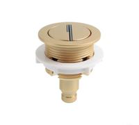 ComfyHarbor Robinet de chasse d'eau à double bouton poussoir 38 mm, accessoire de robinet d'évier de salle de bain en ABS chromé, vanne de vidange manuelle d'économie d'eau, installation facile (doré)