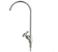 ComfyHarbor Robinet d'eau de cuisine, pour système d'osmose inverse, bec pivotant à 360 °, raccord rapide 6,35 mm, alliage chromé et construction en acier inoxydable